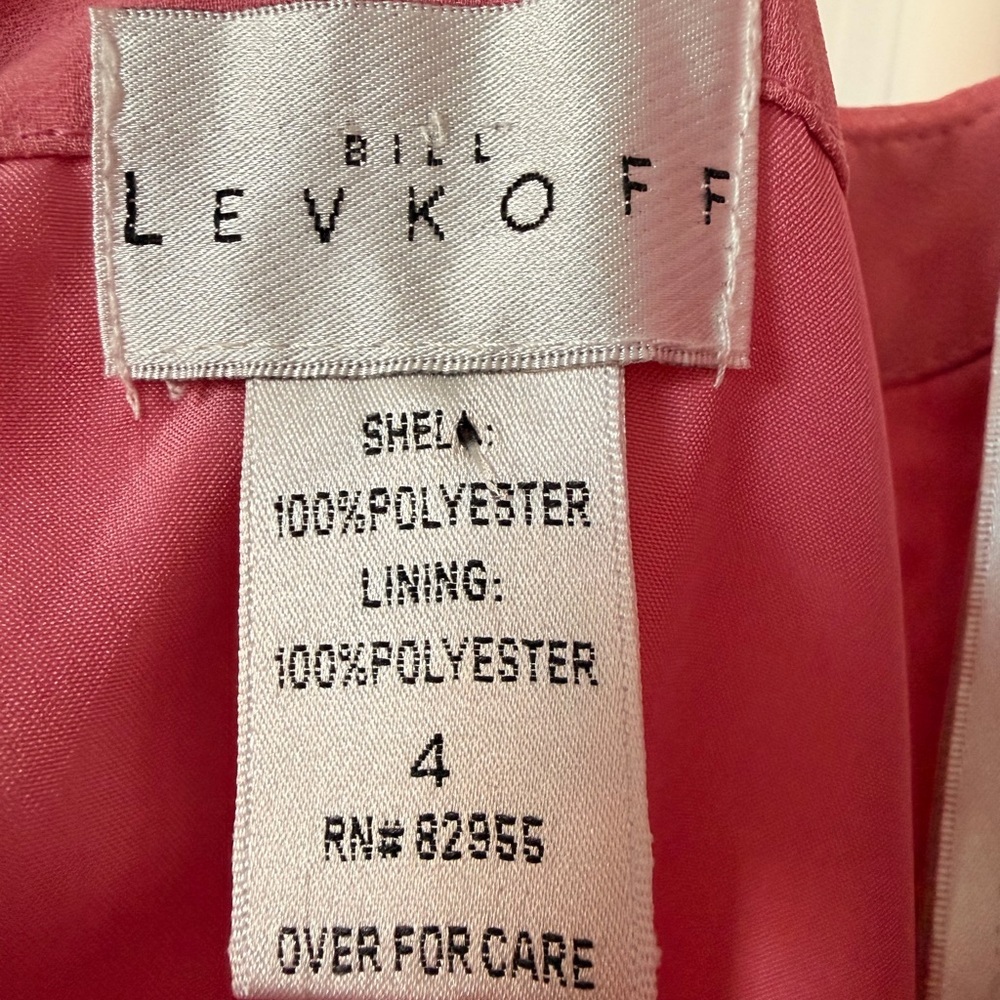 Bill Levkoff Chiffon V-Neck Spaghetti Strap Maxi Bridesmaid Dress - Dusty Rose - Picture 10 of 10